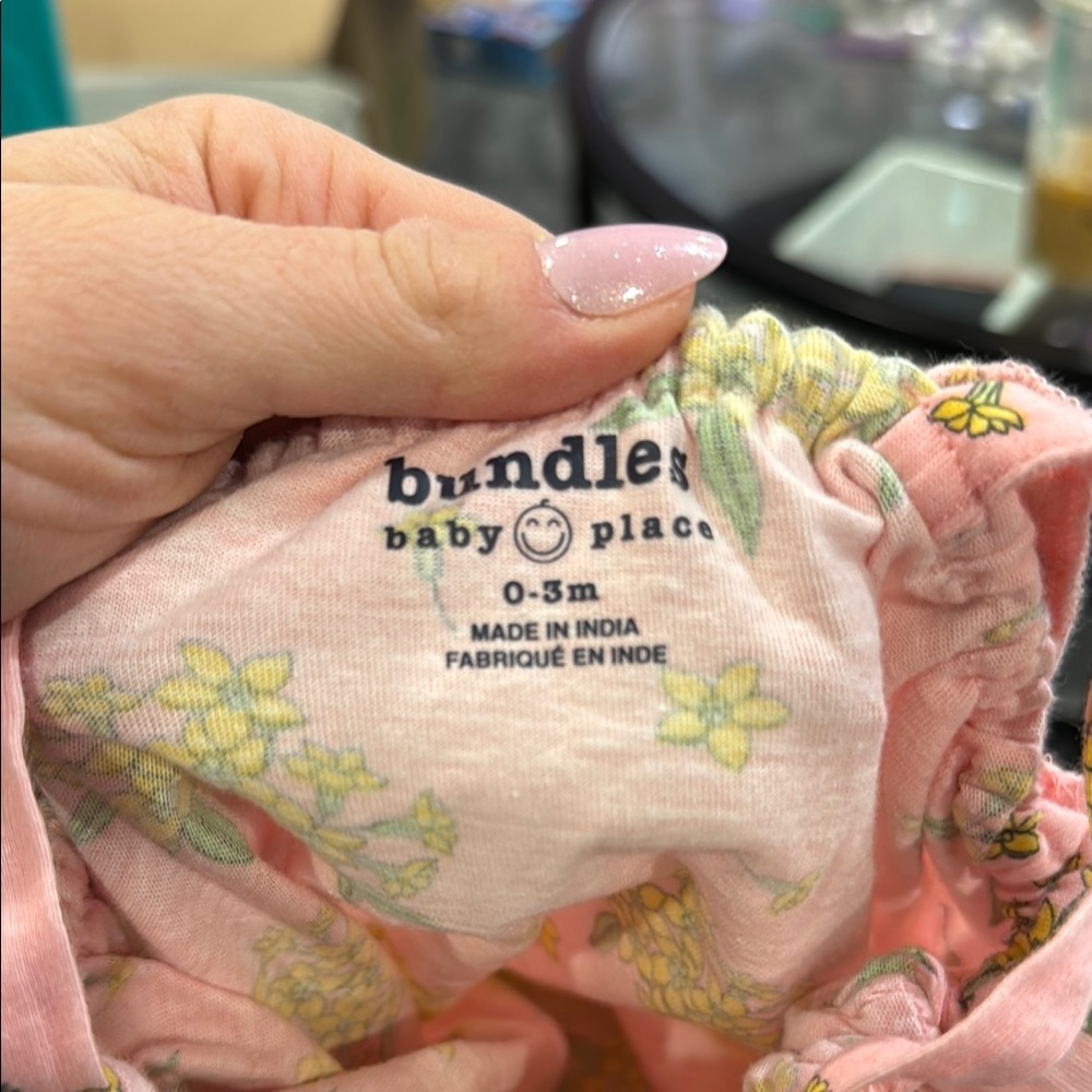 Floral Pink Kids Romper - Picture 2 of 2